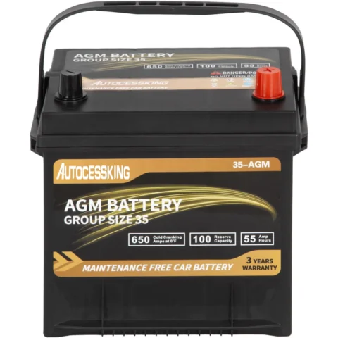 Group 35 AGM Battery — 650 CCA — Toyota Tacoma, Tundra & Nissan