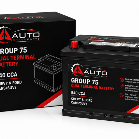Group 75 Dual Terminal Battery — 540 CCA — Chevy & Ford Cars/SUVs